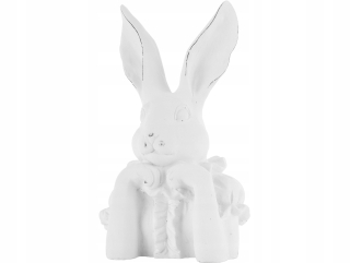 Dekoratívne králičie figurína 29x17x13 cm - biela