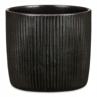Obal na kvetináč - Dekoratívne puzdro pre Scheurich 909 Pot Black Mate Vertikálne grubage 24
