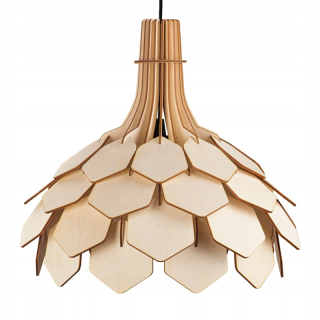 Záhradná závesná lampa - Deku - Esmeralda Drevená čierna zavesená lampa