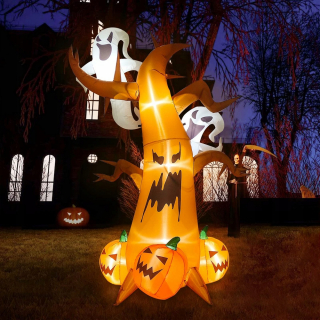 Nafukovací strom s tekvicou Halloween 2,4 metra