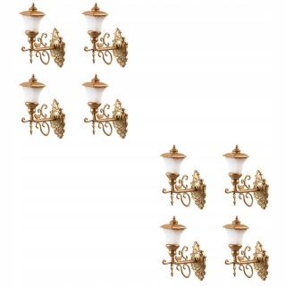 Dekorácia do záhrady - Nástenná lampa pre bábiky malá nástenná lampa svieti 8 ks