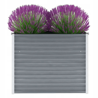 Záhradný box- Galvanizovaný hrniec 100x40x77cm Gray Vidaxl