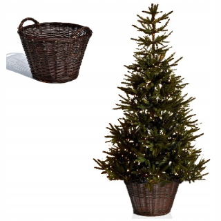 Obal na kvetináč - Vianočný stromový kôš prútený kryt 50 cm