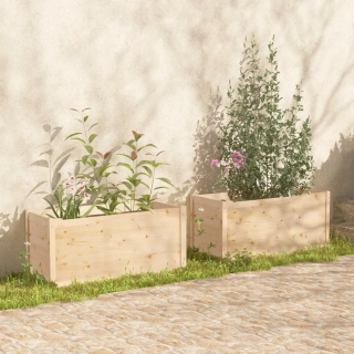 Záhradný box- Záhradné hrnce, 2 ks, 100x50x50 cm, masívne drevo