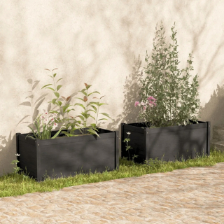Záhradný box- Záhradné hrnce, 2 ks, šedá, borovica 100x50x50