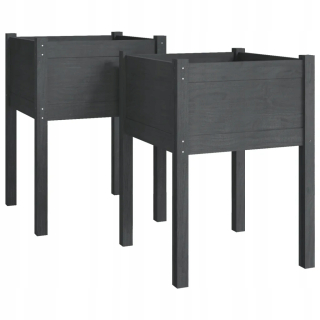 Záhradný box- Záhradné hrnce, 2 ks, šedá, 50x50x70 cm borovica
