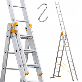 Hliníkový rebrík 3x12 Alossa Profi Plus + Freebies