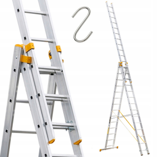 Hliníkový rebrík 3x14 Alossa Profi Plus + Freebies