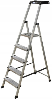 Domáci hliníkový rebrík Krause Secury 1x5