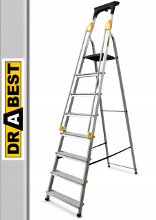 Domáci rebrík s zábradliami 8 stupňov Drabest 150