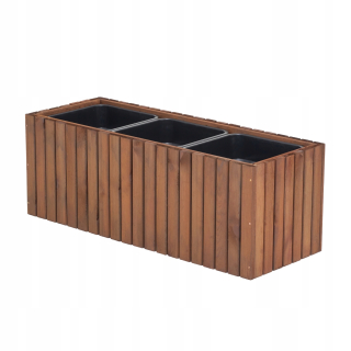 Záhradný kvetináč - Drevená veľká záhradná hrniec vložte terasa balkón