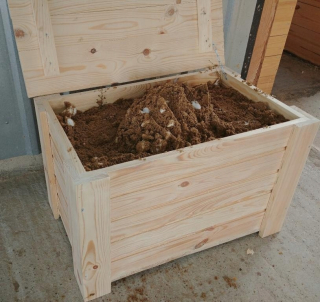 Záhradný box- Drevená piesková nádoba Borax soľ L 105x40x50