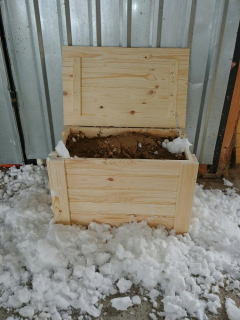 Záhradný box- Drevená piesková nádoba Borax Salt XXL200X50X50