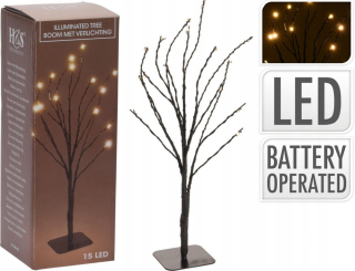 Žiariaci strom 15 LED 30 cm interný