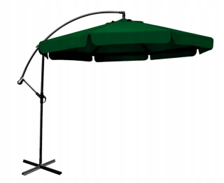 Záhradný slnečník - Veľký zelený záhradný dáždnik skladací režim 350 cm