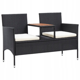 Záhradná lavica, lavička - Dvojitá záhradná lavica s tabuľkou 143 cm Ratt