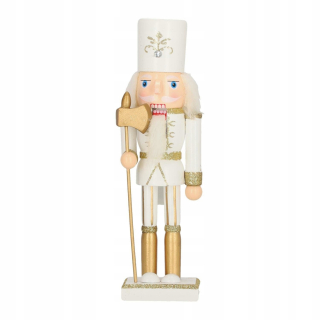 Luskáčik William 25 cm biele sviatky