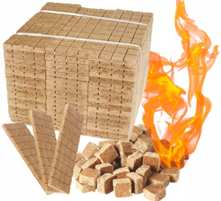 Brikety, uhlie na grilovanie - ECO KUCHYŇSKÝ gril podpaľovač 2040 kusov veľkých kociek ku grilovaciemu sporáku FIREPLACE