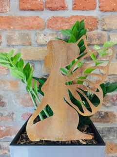 Elf Fairy Openwork Garden postava Corten Rust