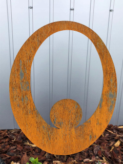 Ellipse so sochou guľôčkovej záhrady 64 cm Industrial