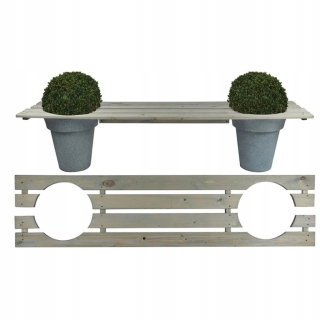 Záhradná lavica, lavička - Esschert Design Bench na hrnci, 180 cm, ng71