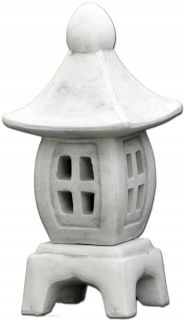 Záhradná postava záhradná lampa vyrobená z betónu - pagoda