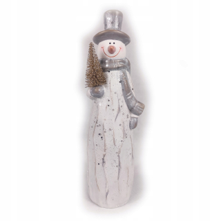 Keramická figurína na sviatky Snowmanova výška 31 cm