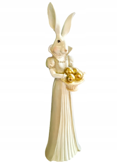 Veľkonočná figúrka Lady Rabbit III béžová