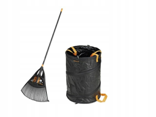 Hrable - FISKARS HRABLAČ NA LÍSTIE SOLID XL 65cm + VYKLÁDACÍ KOŠÍK 56L