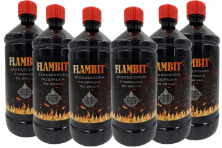 Brikety, uhlie na grilovanie - FLAMBIT FLABBAL z tekutého biopodpalka horiaceho krbu krb gril 12l