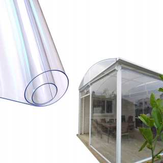 Krycia plachta - TRANSPARENTNÁ PVC FÓLIA, ČIERA 1,8M, 0,5mm