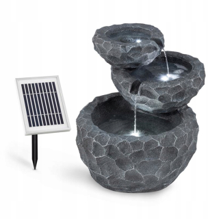 Kaskádová fontána solárna batéria 3 LED diódy