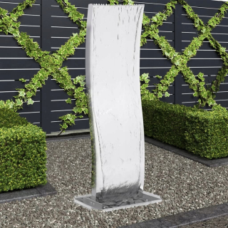 Záhradná fontána s čerpadlom, nehrdzavejúcej ocele, 130 cm
