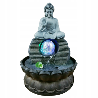 Miestnosť fontány súcitný LED Buddha 30 cm