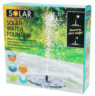 Solárna fontána, plávajúci rybník.