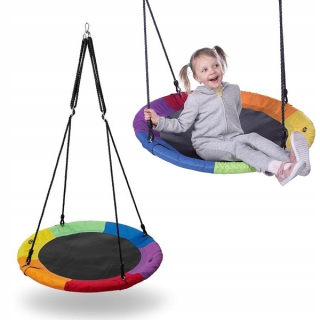 Závesné hojdacie kreslo - Závesné kreslo 90 cm s priemerom viacfarebných 150 kg nl