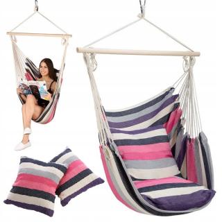 Závesné hojdacie kreslo - Závesné kreslo Garden Hammock sedadlo + vankúše