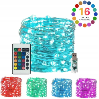 Svetelný stĺp do záhrady - Rozprávkové svetlá medené drôty LED svetlá LED hudba LED hudba USB Zvuk aktivovaný