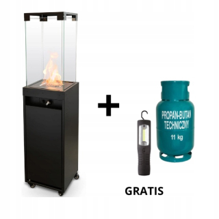 Terasový plynový ohrievač - Faro Planika Krb + plynový valec 11 kg + zadarmo