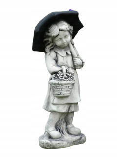 Záhradná figúrka - Konkrétna figúrka Garden Girl s dáždnikom