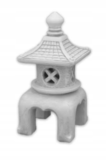 Záhradná figúrka - Japonská záhradná betónová postava pagoda lampa