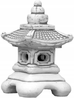 Betónová postava záhradná pagoda lampa