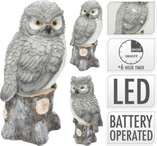 Dekoratívna figurína Sowa 5 LED 53 cm figurína pre OG