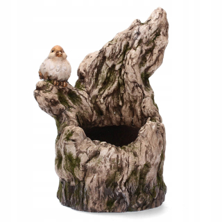 Figurínový hrniec vták na strome 39 cm
