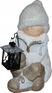 Figurínová postava dieťa s lampa dekodomi svätý