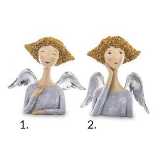 Figurínový anjelský strieborný krídla 14 cm