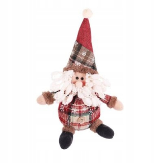 Vianočná figúrka sedenie Santa 25 cm od plyšového