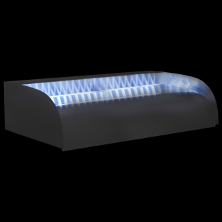 Fontána bazéna, LED lampa, 60x34x14 cm, stal n