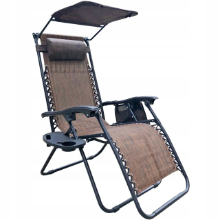 Záhradné lehátko - Kreslo Garden Deckchair Skladacia strecha hlavy