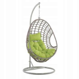 Závesné hojdacie kreslo - Závesné kreslo s béžou Rattan Rack